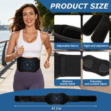 Ruszoaer FDA Cleared ABS Stimulator Muscle Toner, Ab Machine, Portable Abdominal Belt, Electronic Pulse Massager, Home Office Fitness Belt Workout Equipment (Blue)