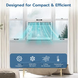 ZAFRO 5000BTU Window Air Conditioners Cool Up to 150 Sq Ft,Quiet Operation Window AC Unit with 2 Cool&Fan Functions,Easy to Use Mechanical Control,Washable Filter,Easy Install Kit,for Small Room,White