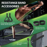 WHATAFIT Resistance Bands, Exercise Bands，Resistance Bands for Working Out, Work Out Bands with Handles for Men and Women Fitness, Strength Training Home Gym Equipment Green