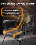 Towning Barber Salon Chair, Extra Wide Hair Styling Chair with Heavy Duty Hydraulic Pump, 360° Swivel Height Adjustable Braiding Design, Luxury Beauty Salon and Barbershop Equipment, Black