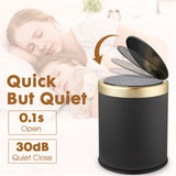 onlcuk Smart Bathroom Trash Can Garbage Can with Lid, 2.8 Gallon Motion Sensor Trash Bin
