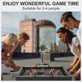 RAYKEEP 58" Foosball Table, Competition Soccer Table Game w/ 2 Balls for Adult Youth, Heavy-Duty Arcade Table Soccer for Home, Game Room (Black)