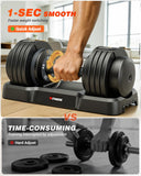 Rendpas Adjustable Dumbbells Set of 2, Select Weight Dumbbell Set, 5 in 1 Free Dumbbell Set with Anti-Slip Texture Handle, Weight Set For Home Gym Suit both Men and Women