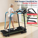 Redliro Treadmill for Seniors Slow Walking - 0.3mph Start, Front & Long Handrails - Foldable Recovery Flat Treadmill for Elderly