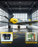 volantexrc RC Plane, 4 Channel Remote Control Airplane BF109 Fighter RTF with Aileron, Gyro, Aerobatics & 3 Modes Easy to Fly, Hobby Radio Controlled Aircraft for Beginners & Adults (Yellow)