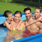 Bestway Steel Pro 13 Foot x 32 Inch Rectangular Above Ground Outdoor Pool Steel Framed Vinyl Swimming Pool with 1,506 Gallon Water Capacity, Blue