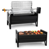 ONLYFIRE GRILLS 2 IN 1 Charcoal Grill Rotisserie Kit with 3 Stainless Steel Rotating Baskets and 24 In Grill Grate, Auto Swivel BBQ Roasting Machine for Outdoor Patio Backyard Barbecue, GS304