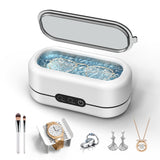 BYASKZIV Ultrasonic Jewelry Cleaner, 48KHz Ultrasonic Cleaner Machine for Jewelry, Eyeglasses, Rings, Watch Strap, Dentures-Dual Cleaning Modes, 304 Stainless Steel Tank