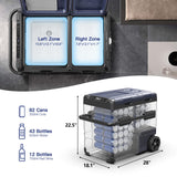 BODEGACOOLER 12 Volt Car Refrigerator,59 Quart (55L)12v Portable refrigerator,Car Fridge Freezer, -4℉-68 (2 Doors)