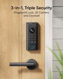 Video Smart Lock E330, 3-in-1 Camera+Doorbell+Fingerprint Keyless Entry Door Lock, Smart Built-in Wi-Fi Deadbolt for Front Door, Auto Lock eufy Security