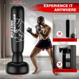 Freestanding Punching Bag for Adults Teens, Thickened Boxing Bag with Stand Kicking Bag Heavy Bag with Boxing Gloves & Electric Air Pump, for Beginners Training MMA Thai Taekwondo Fitness