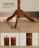 Solid Wood Coat Rack and Stand, Free Standing Hall Coat Tree with 10 Hooks for Hats, Bags, Purses VASAGLE