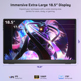 MNN 18.5" 100Hz FHD IPS USB-C HDMI Portable Gaming Monitor