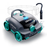 Cordless Robotic Pool Vacuum UBoter E10, Dual-Layer Filtration, Powerful Edge Corner Cleaning, 120–150 Mins Runtime, Auto Parking, No Debris Leakage, for Above Ground Flat Bottom Pools Up to 860 Sq.Ft