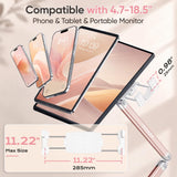 Urmust Portable Monitor Stand up to 18.5", iPad Stand for Desk, Pink