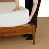 Bme Selina King Bedframe with Headboard, US Patent, Acacia Wood, Caramel