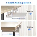 XINLEI Keyboard Tray Under Desk Large C-Clamp 25.6" x 11.8" Board