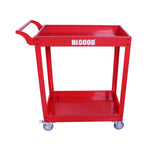 HIGOOD Heavy Duty Service Utility Cart,2 Shelf Steel, 800-Pound Capacity, 35.6 x 18.1x38-Inch RED