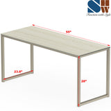 SHW Mission 55-Inch Home Office Computer Desk, Maple