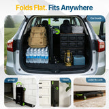 2-in-1 Folding Hand Truck & Dolly Cart, Convertible Hand Truck with Flat Platform