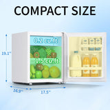 DOGHLY 1.7 Cu.Ft Mini Fridge with Freezer, Single Door Compact Refrigerator with 7 Adjustable Thermostat, Low Noise, Removable Shelf, Small Refrigerator for Dorm, Office, Bedroom, White