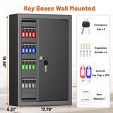250 Position Wall Mounted Key Lock Box, Key Cabinet with Drop Slot