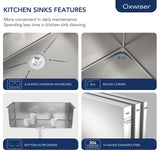 30 Inch Undermount Kitchen Sink 16 Gauge Stainless Steel Ledge Workstation Sink Round Corners Deep Single Bowl Kitchen Sinks with Accessories 30"x19"x10"