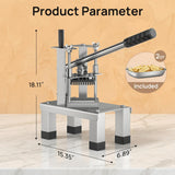 ARINOO French Fry Cutter,Professional Potato Cutter Slicer with Stainless Steel Blades,Stainless Steel Vegetable Chopper for Potato,Carrot,Cucumber,Onion,Home Use(3/8", 1/2", 1/4" Blades)