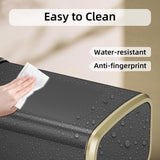 Swing-Top Rectangular Waste Bin, Stainless Steel Garbage Can for Home, Office, Toilet, Bedroom