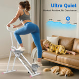 HXD-ERGO Stair Stepper for Home, 6 Adjustable Resistance Vertical Climber Cardio Exercise Machine, Folding Stair Climber for Full Body Workout with Adjustable Handlebar