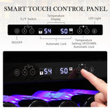 COWSAR 28 Bottle Wine Fridge, Commercial Dual Zone Beverage Refrigerator, Independent Temp, LED, Under Counter Drink Wine Cooler Chiller