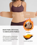 FeelinGirl Women’s Waist Cincher Belt Corset Slimming Adjustable Hook Loop Tummy Tuck Breathable Lightweight Khaki XL