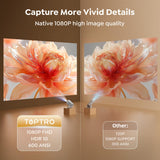 [4K Support/Auto Focus/360°Adjustable Stand]Smart-Projector-4K with WiFi 6 and Bluetooth5.2, Native 1080P Mini Portable Projector, Dolby Audio, TOPTRO Outdoor Movie Proyector Compatible with Netflix