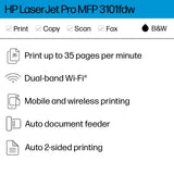 Wireless Black & White All-in-One Laser Printer HP