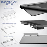VIVO Electric 60 x 30 inch Standing Desk with Concealed Cable Trays and Full-Size Mouse Pad