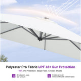 PURPLE LEAF Patio Outdoor Umbrella 9' x 9' Square All-Weather White