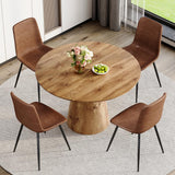 Vohuai 45" Round Dining Table Set for 4, 5-Piece Dining Table Set