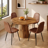 Vohuai 45" Round Dining Table Set for 4, 5-Piece Dining Table Set
