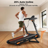 Vitalwalk Foldable Walking Pad Treadmill with Incline 20%/25% Auto, 49"x18"