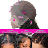 Aicrelery 13x6 HD Lace Front Wigs Human Hair Body Wave Pre Plucked 34 Inch