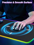 XXL RGB Gaming Mouse Pad with 15W Magnetic Wireless Charger