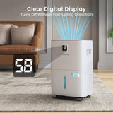 Kesnos 120 Pints Energy Star Dehumidifier for Home & Basement with Drain Hose, Front LED Display and 1.06 Gal Water Tank, Ideal for Spaces up to 6,500 Sq. Ft., Featuring Auto Defrost & Timer