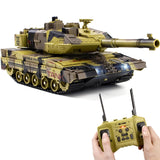 Supdex 1/24 RC Tank -2.4Ghz Remote Control Army Tank with 360°Rotating Turret, Auto Demo, Sound & Smoke & Light, Military Vehicles Model Gift for Boys 6-8