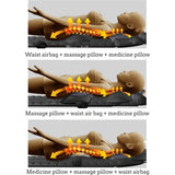 Full Body Massage Mat with 20 Acupressure Heads - Neck & Back Pain Relief, Lumbar Support, Heating Mattress for Muscle Relaxation - Plush Black Massage Chair Pad