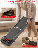 2.5 HP Quiet Under Desk Treadmill with 8% Incline, 265 lbs Capacity – Portable Compact Treadmill for Home Office & Small Spaces, 15" x 35.4" Belt