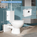 Simple Project Macerating Toilet System with 4-Inlet＆500W Macerator Pump