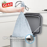 Stainless Steel Step Trash Can, Series 2 with Clorox Protection - Large Metal Kitchen Garbage Bin