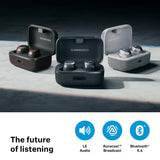 True Wireless 4 Smart Earbuds with Bluetooth 5.4, Crystal-Clear Sound, Comfortable Design, White Silver Sennheiser