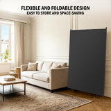 Room Divider Panel, 100% Blackout Privacy Screens with Wider Feet, 5 Ft Portable Room Partition for Room Separator