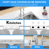 Kitsitchen 33x22 Drop in Kitchen Sink, 33 Inch 304S Stainless Steel Double Bowl Kitchen Sinks with 50/50 Design and Two Strainer, 33" X 22"X 9" Large and Deep Top Mount Kitchen Sinks with 3 holes